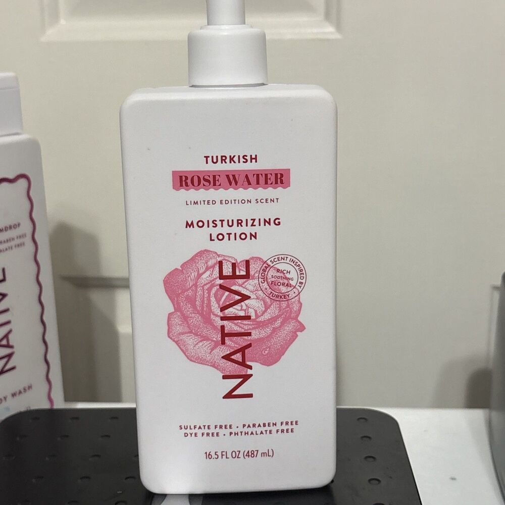Native Turkish Rose Water Moisturizing Lotion Limited Edition 16.5 oz